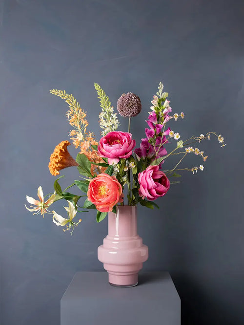 Madame Fleurie Midsummer Dream Boeket – Luxe Zijden bloemen in Zomerse Kleuren – Zonder Vaas - 19,5cm x 30,5cm