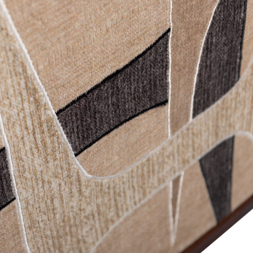 WOOOD wanddeco Anno - Katoen stof - Naturel/Bruin - 90x60x10