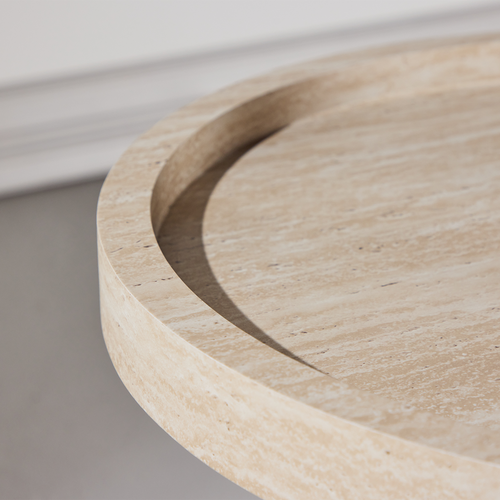 Nest living Micah Houten Bijzettafel Beige - Ø 60 cm