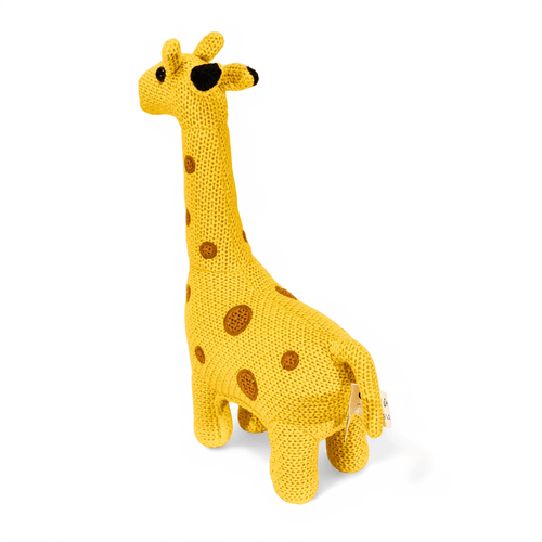 Pintado & Lacado knuffeldier Giraffe - geel - 40 cm