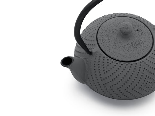 Bredemeijer Theepot Fujian 1.2L met filter warm grijs - theezeef - vtwonen shop