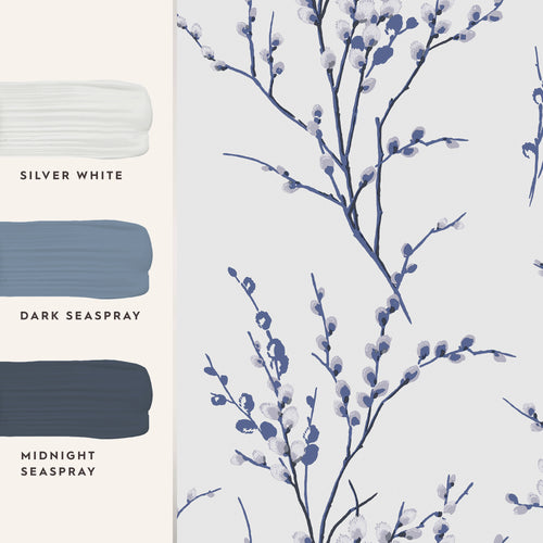 Laura Ashley Vliesbehang - Boswilg Midnight