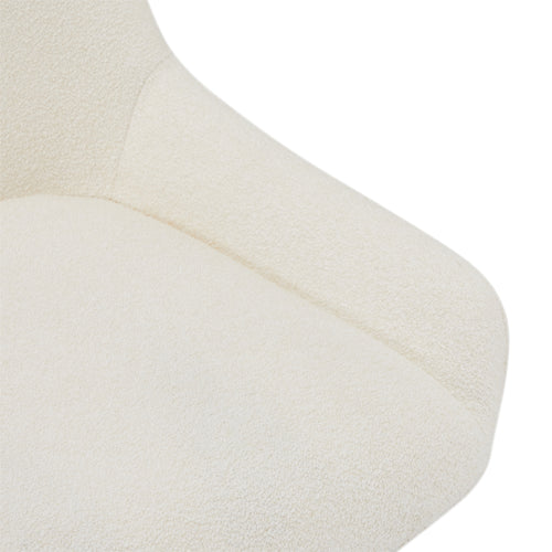 Furnhouse eetkamerstoel Helena - Crème wit - Stof (Bouclé) - Set van 6