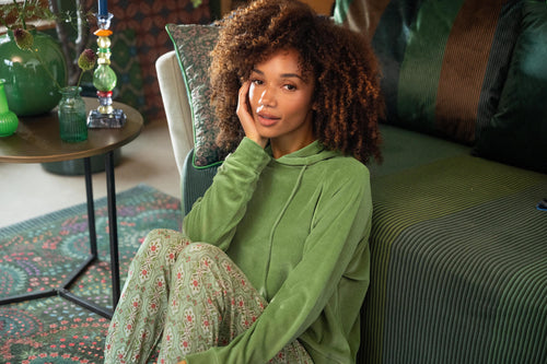 Pip Studio - Bobien Pyjama Broek Dames - Jabali - Lichtgroen - M - vtwonen shop