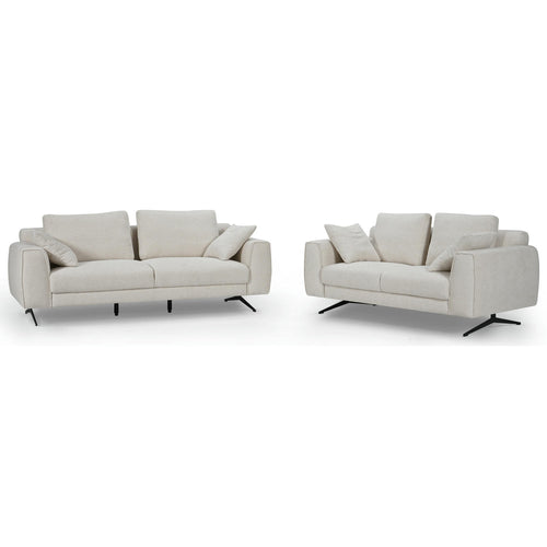 Furnhouse 3-zitsbank Detroit - Crème wit - Stof - 92x217x84