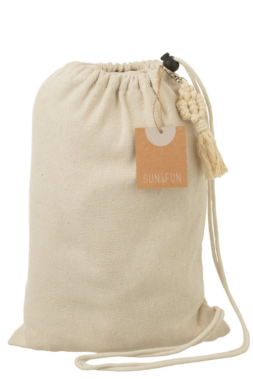 J-Line hangmat Effen - katoen/polyester - lichtbeige