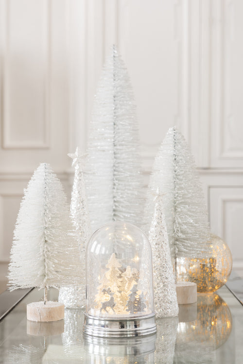 J-Line decoratie Kerstboom Glitter - kunststof - wit - large - vtwonen shop