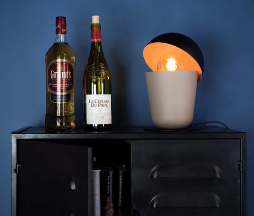 EGLO tafellamp Batabano - e27 - ø18 cm - zwart, zandkleur - vtwonen shop