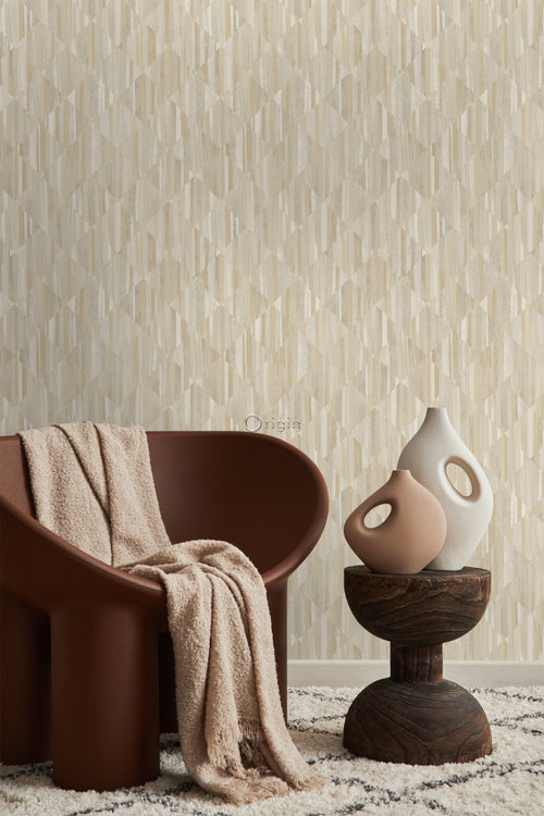 Origin Wallcoverings behang 3D-houtmotief zand beige - 50 x 900 cm - 347865 - vtwonen shop