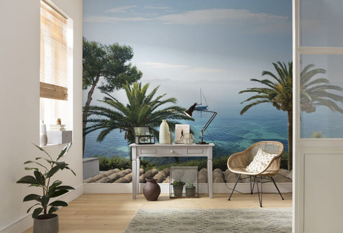 Sanders & Sanders fotobehang landscape groen en blauw - 450 x 280 cm - 612651