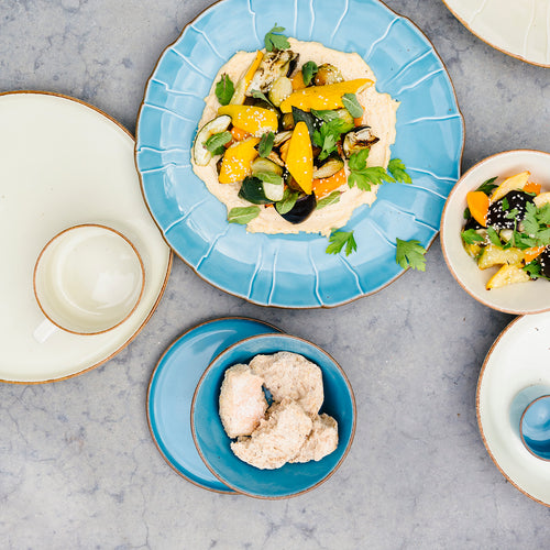 Bonbistro - Plat bord 17,5cm blauw Collect - Set van 6 - vtwonen shop