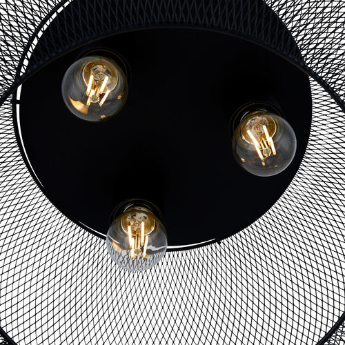 Lighto | Moderne plafonnière zwart 3-lichts | Senna