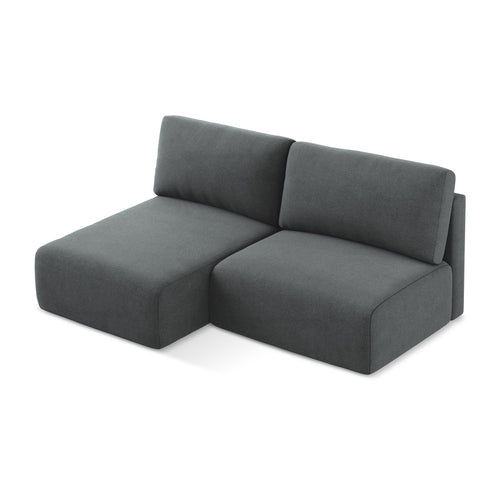 LaMiaSofa hoekbank links Ostia - textuurstof - grijs - 210x149x79