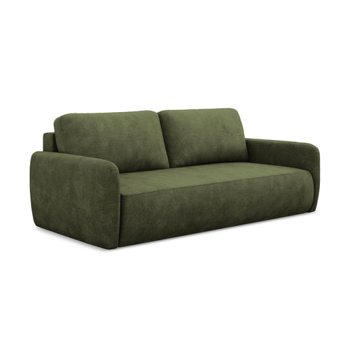 LaMiaSofa 3-zits slaapbank Corle - chenille stof - olijf - 218x102x86