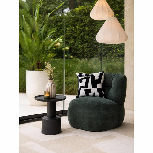 Light & Living bijzettafel Milaki - zwart - Ø39cm