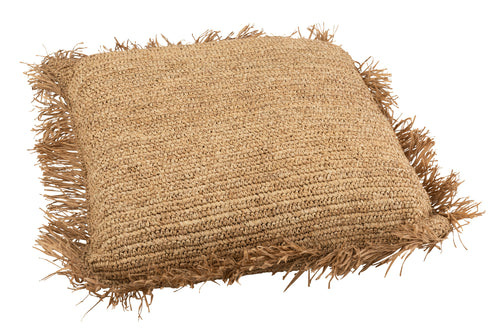 J-Line kussen Vierkant - jute - naturel - large