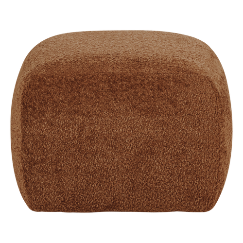 WOOOD poef Mojo Base - Wollig - Roestbruin - 45x84x64
