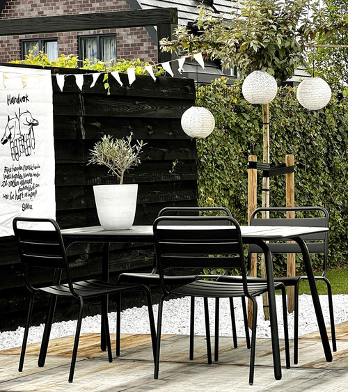 MaximaVida metalen tuinstoel Max XXL zwart - doos per 2 stuks - vtwonen shop