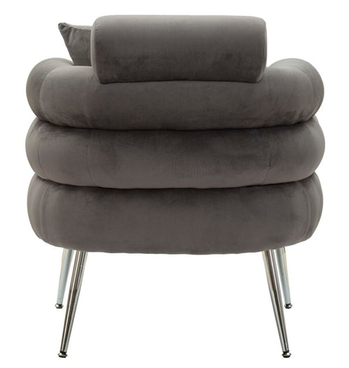 Mauro Ferretti fauteuil - 78x68x85 cm - grijs/zilver