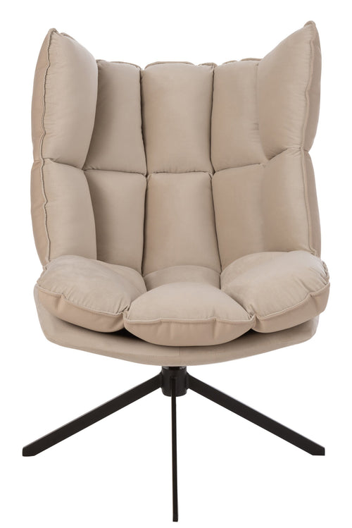 J-Line stoel Relax Kussen - textiel/metaal - beige