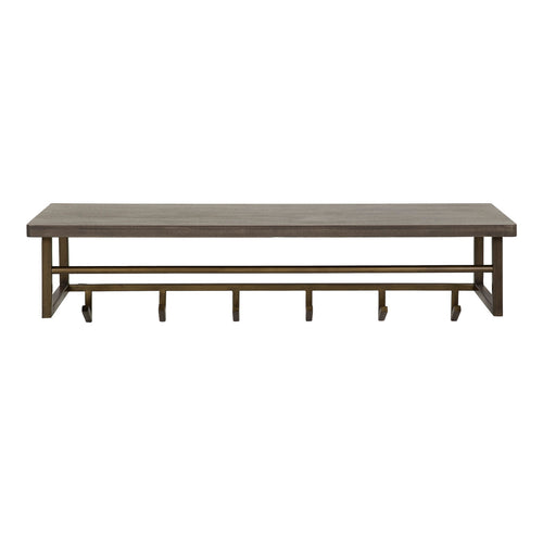 Giga Meubel Kapstok Ferro Hoedenplank - Brons  - 6-Haken - 100x33x26cm - vtwonen shop