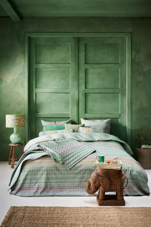 Pip Studio dekbedovertrek Ashanti - 240x200/220 cm - groen - vtwonen shop