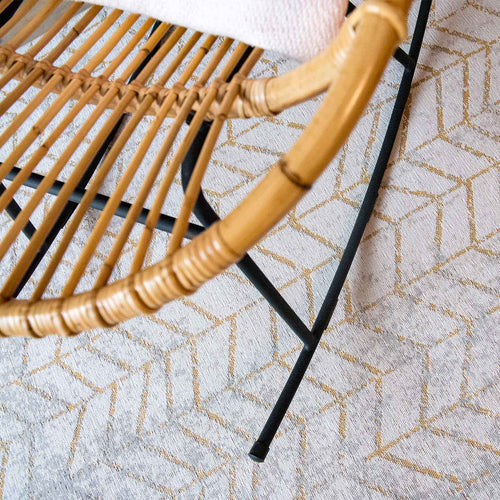 Louis De Poortere vloerkleed Central Yellow - beige - 140x140cm - vtwonen shop