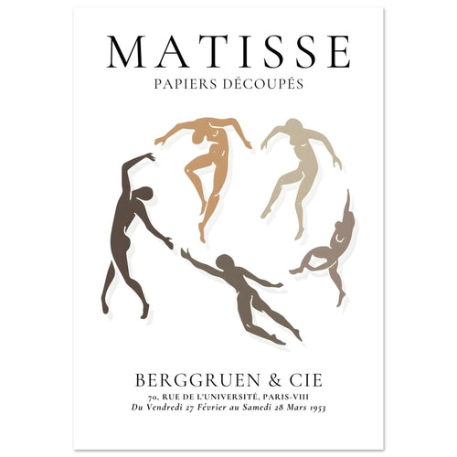Artfulprints Poster met Lijst Matisse – The human ring I   - A4 21x29.7 cm - Meerkleurig