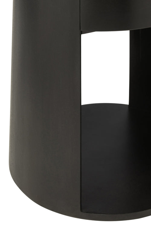 J-Line bijzettafel Drawn - hout/mdf - zwart