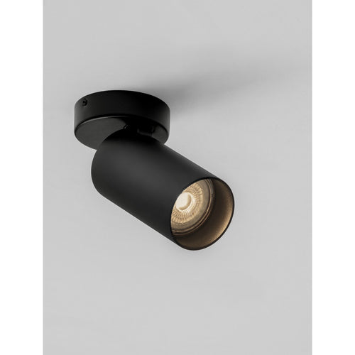 Nova Luce OSO Opbouwdownlight Zandzwart GU10 1x10W