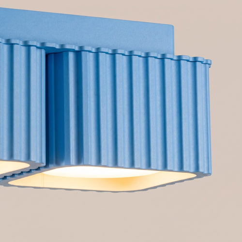 Sollux Lighting Plafondlamp RIFF 2 azuurblauw Gx53 - 20,5x10x8cm