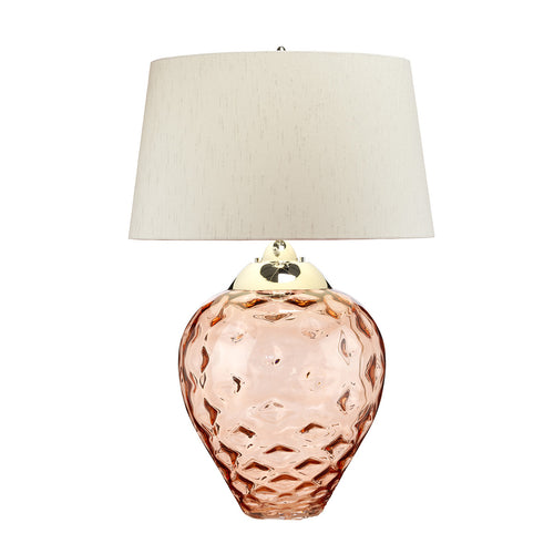 Samara Grote Tafellamp Zalmgetint Glas