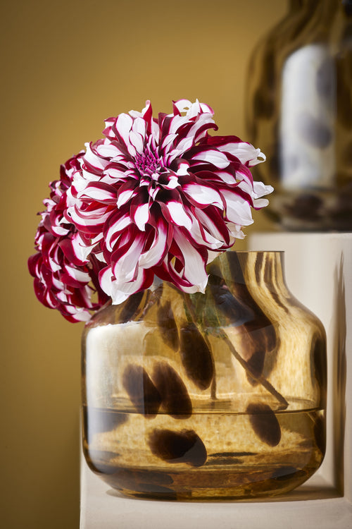 Mica Decorations Pantera Vaas - H19 x Ø19 cm - Bruin