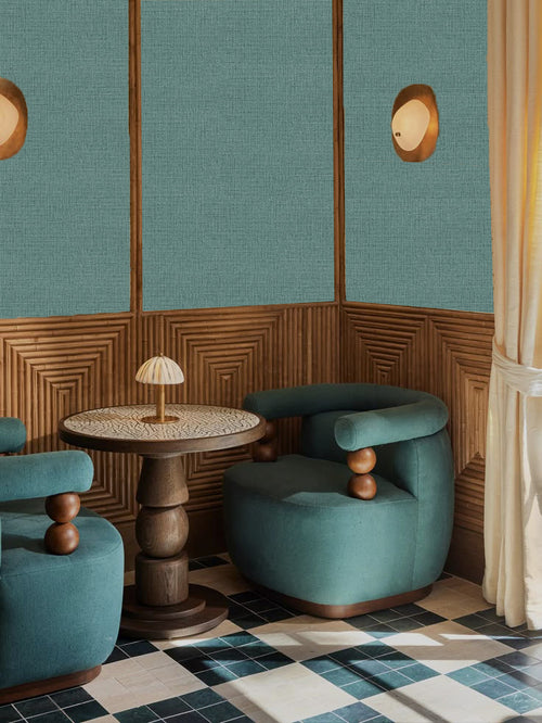 Catchii Linnen Look behang Pine Green - vtwonen shop