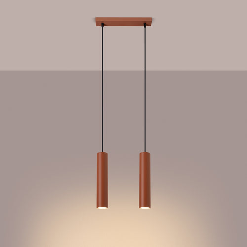 Sollux Lighting Hanglamp LAGOS 2 rood oker - 30x6x105cm