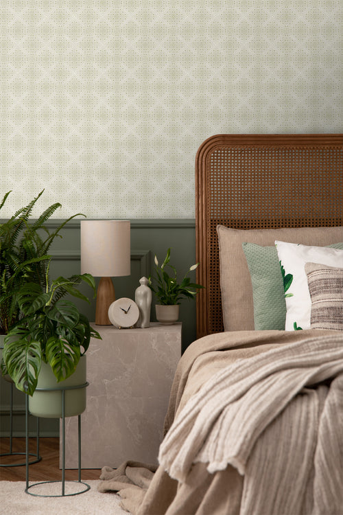 Borastapeter behang tegelmotief groen - 53 cm x 10.05 m - 660309