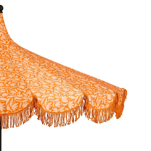 Mica Decorations Kelly Parasol met Draagtas - Stokparasol 238 x Ø235 cm - Tuin of Balkonparasol - Polyester, Staal - Oranje
