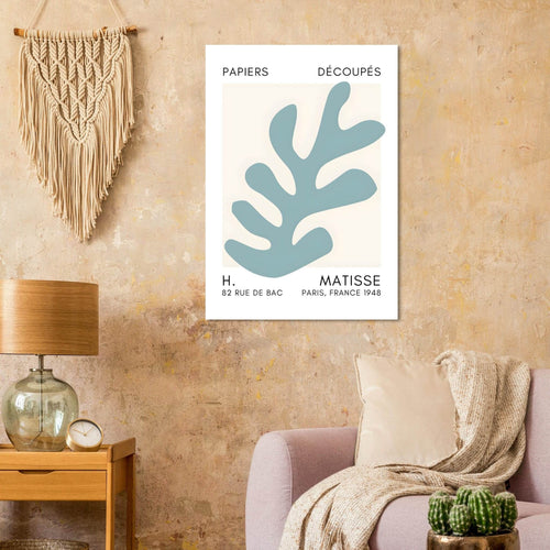 Artfulprints  Matisse – Ocean petals turquoise   poster 50x70 cm - vtwonen shop