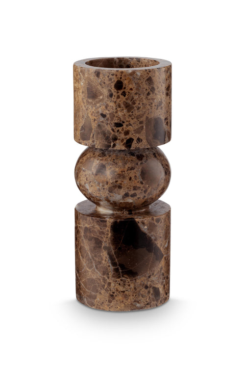 vtwonen Kandelaar - Marmer - Bruin - 8x20cm - vtwonen shop