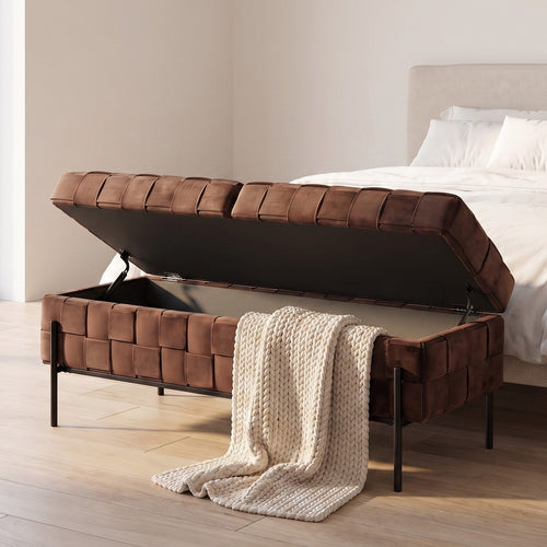 Kare Design Opbergbank Weave bruin