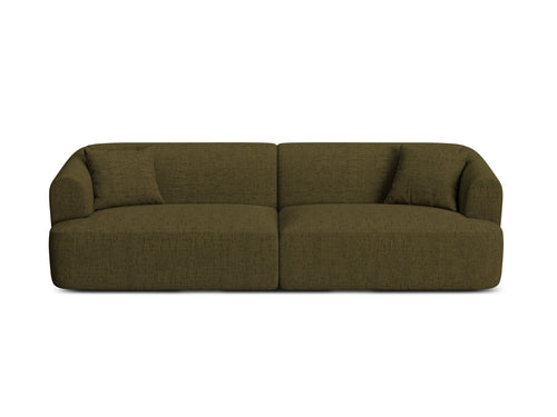 Cosmopolitan Design Modulaire bank Campi 4-zits, structurele stof groente - 90x255x70cm