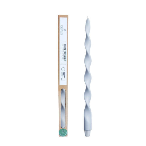 Originalhome spiraalkaars 40 cm - lichtblauw