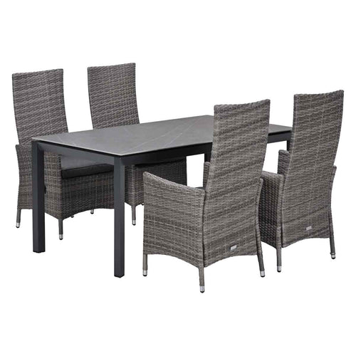 Garden Impressions Tuinset Nice 5-delig - Skala tuintafel 160x90 cm