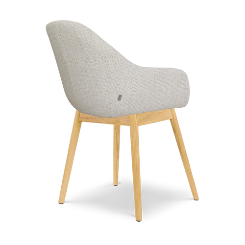 Nolon Nio-Mae eetkamerstoel beige gemêleerd - houten onderstel