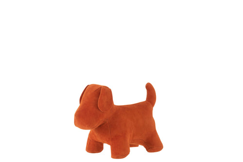 J-Line decoratie Hond Mat - fluweel/katoen - oranje - small - vtwonen shop