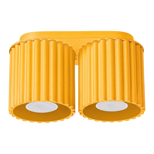 Sollux Lighting Plafondlamp AURA 2 geel GU10 - 21x10x12cm