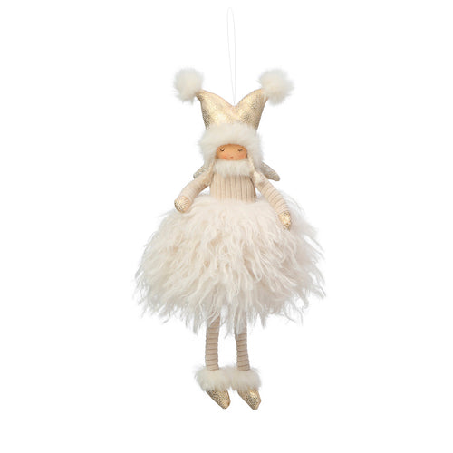 Sia Deco - Fillette Dromerig Kerstfiguurtje hanglamp - Crème / 38 cm - Crème - Polyester - H38 - vtwonen shop