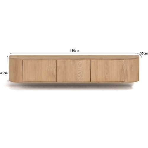 Livingfurn tv-meubel Novero Zwevend - bruin - 35x180x33