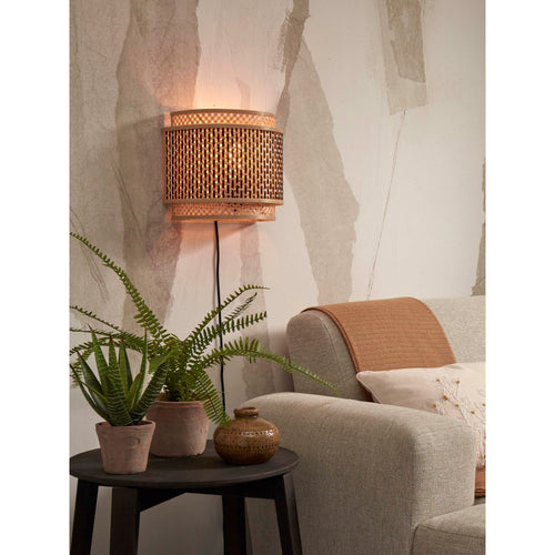 GOOD&MOJO wandlamp Bhutan - bruin - Ø40cm - vtwonen shop