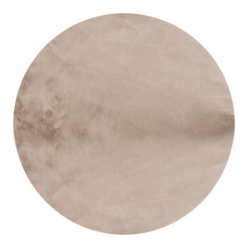 Interieur05  vloerkleed Lux -rond -zacht hoogpolig- beige / taupe - 200 x 200 cm